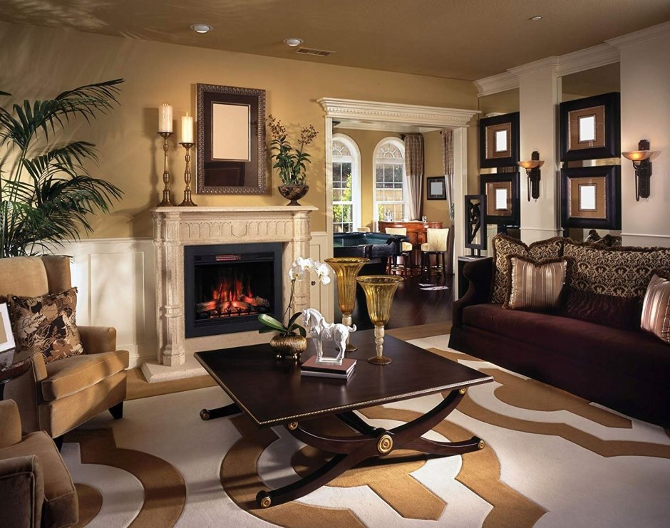 Шикарная уютная гостиная