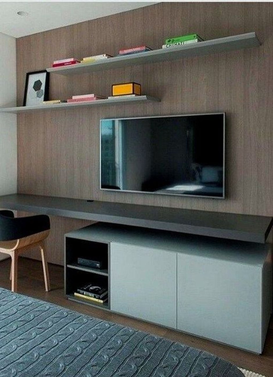 Стенка в гостиную с рабочим местом