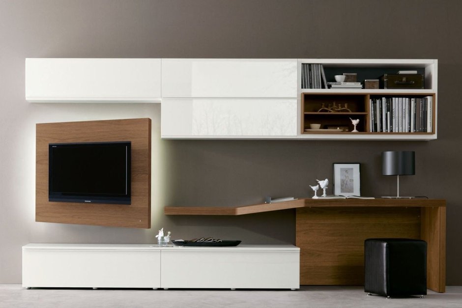 Подвесная стенка с компьютерным столом