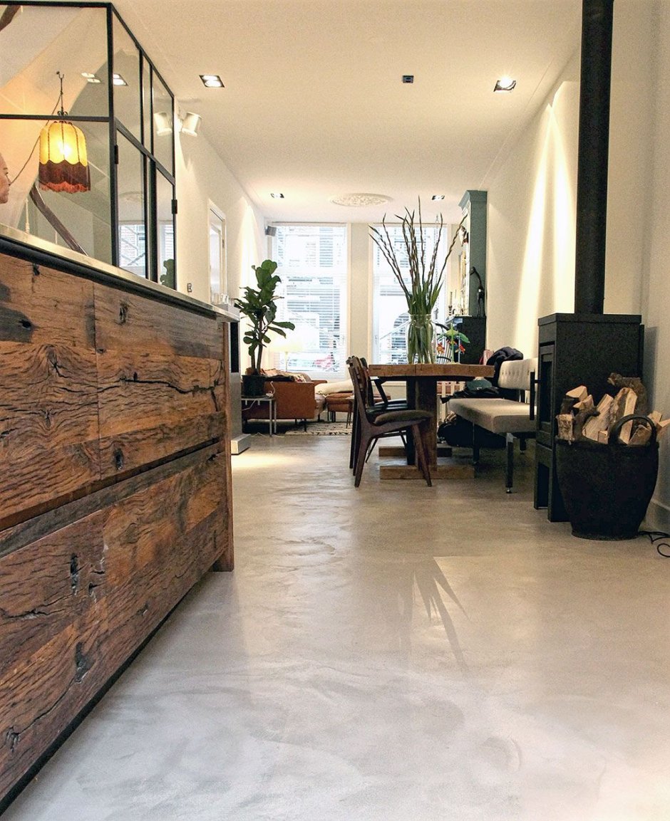 Полированный бетон в интерьере