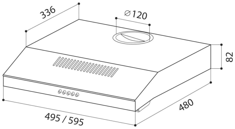 Подвесная вытяжка Lex s 600 White
