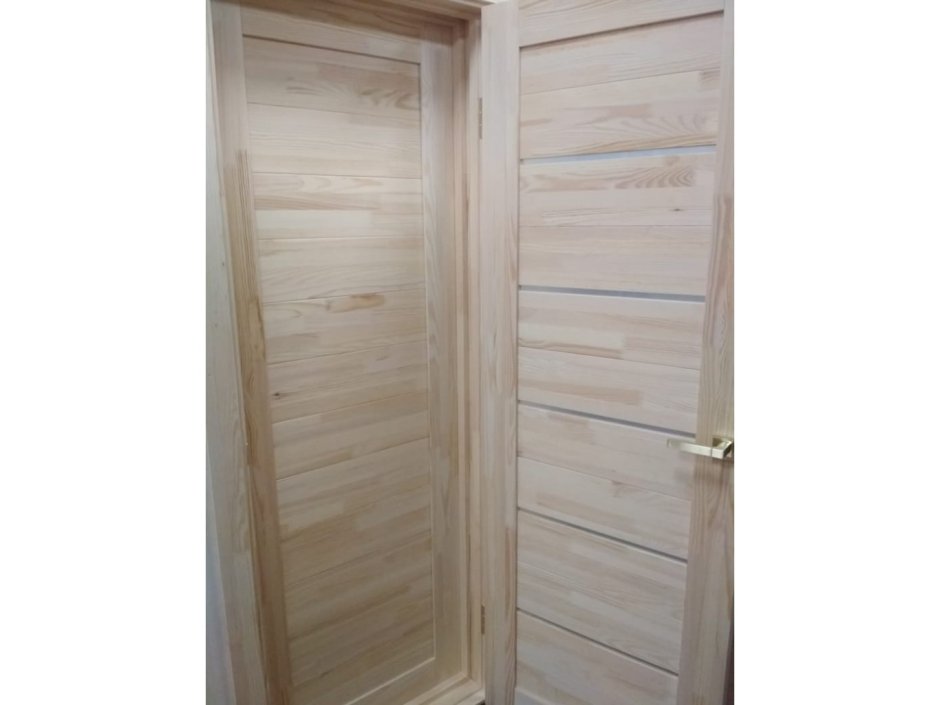 Неокрашенное дверное полотно ДПГ-80 Экстра массив сосны