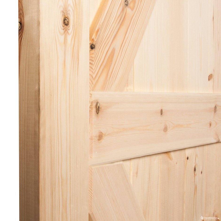 Дверь межкомнатная глухая амбарная, 80х200 см, массив сосны