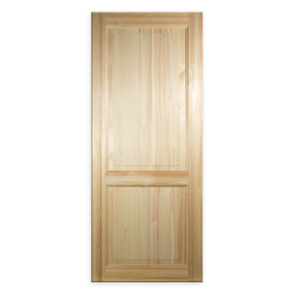 Неокрашенное дверное полотно ДПГ-80 Экстра массив сосны