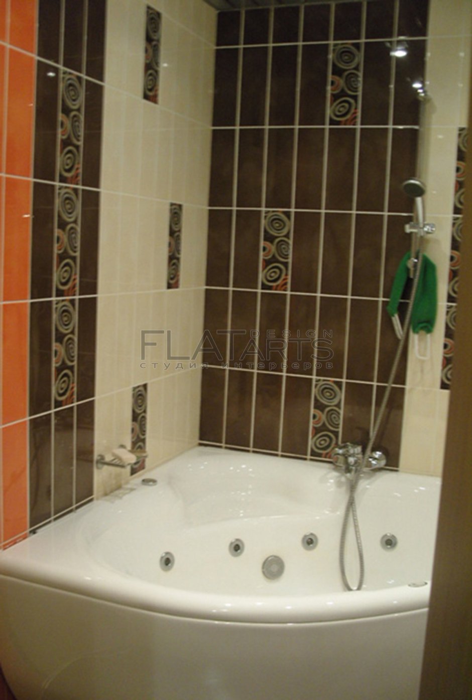 Вертикальная кладка плитки в ванной