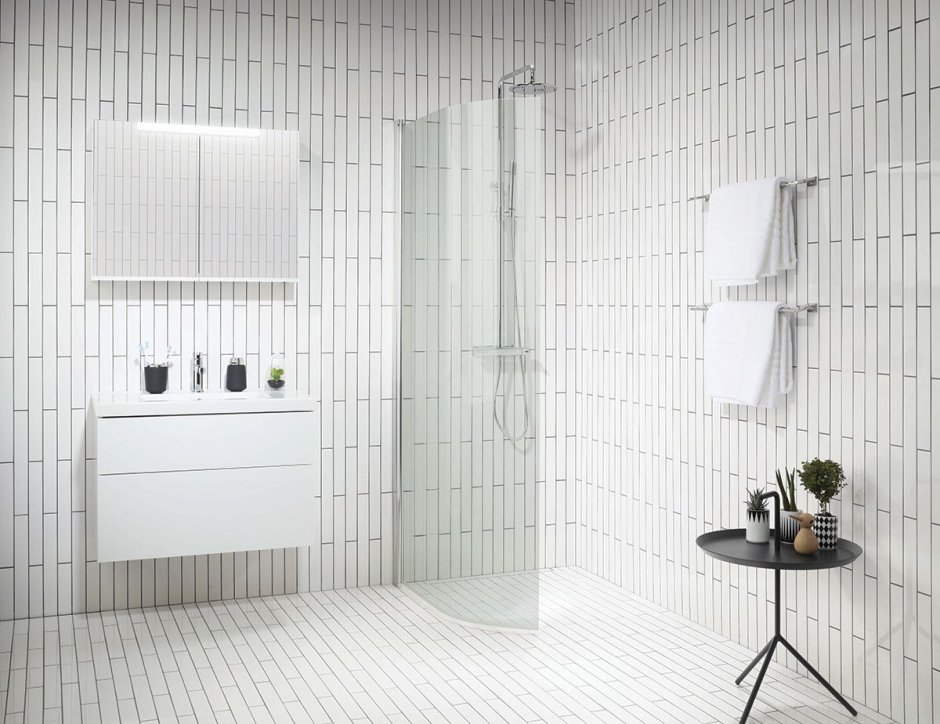 Вертикальный кабанчик в ванной