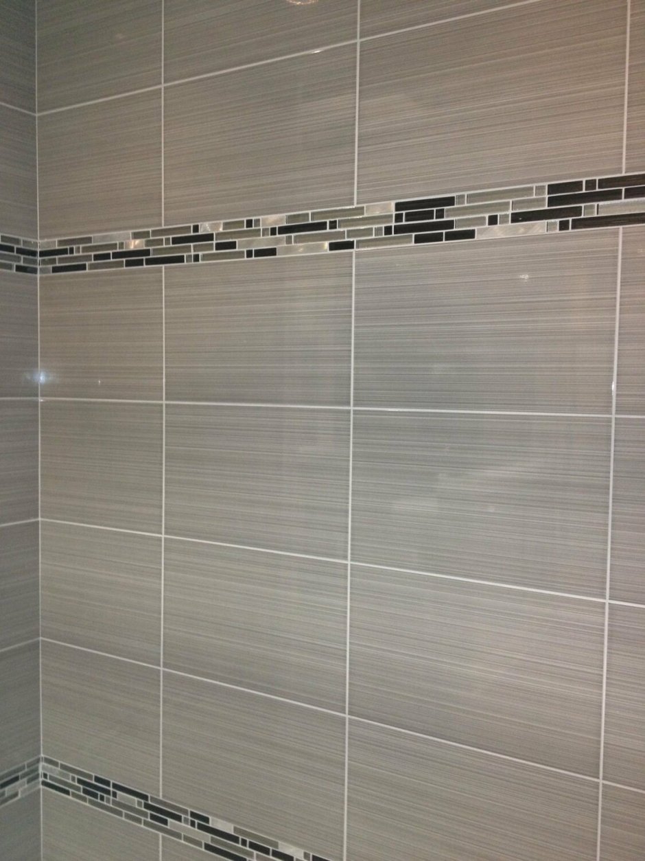 Горизонтальная плитка в ванной