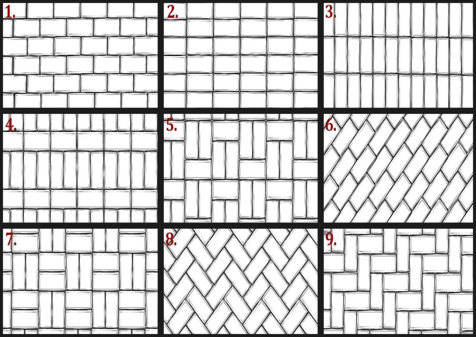 Способы укладки плитки кабанчик
