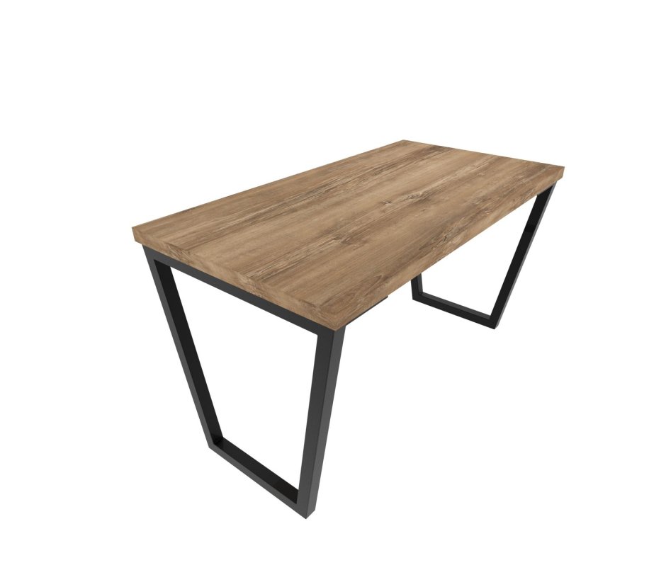 Стол лофт (столешница дуб, металл) r43-645