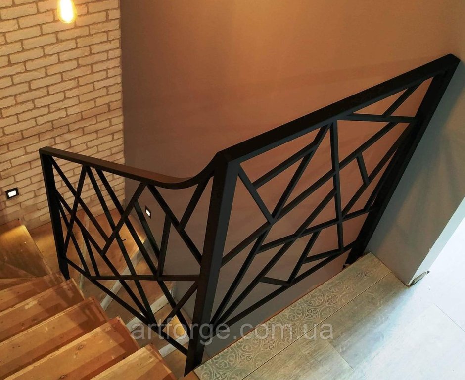 Кованые перила в стиле лофт