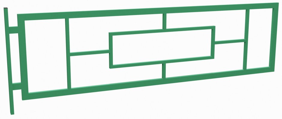 Ограждение газонное металлическое ОГМ-4 2000х20х400 мм