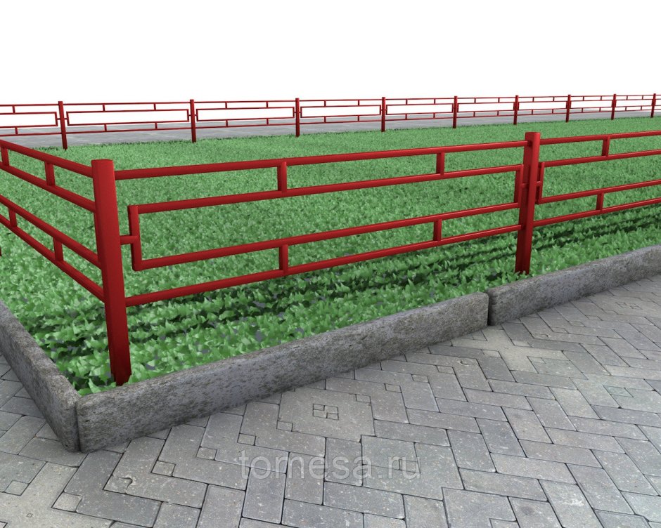 Ограждения металлические для газонов