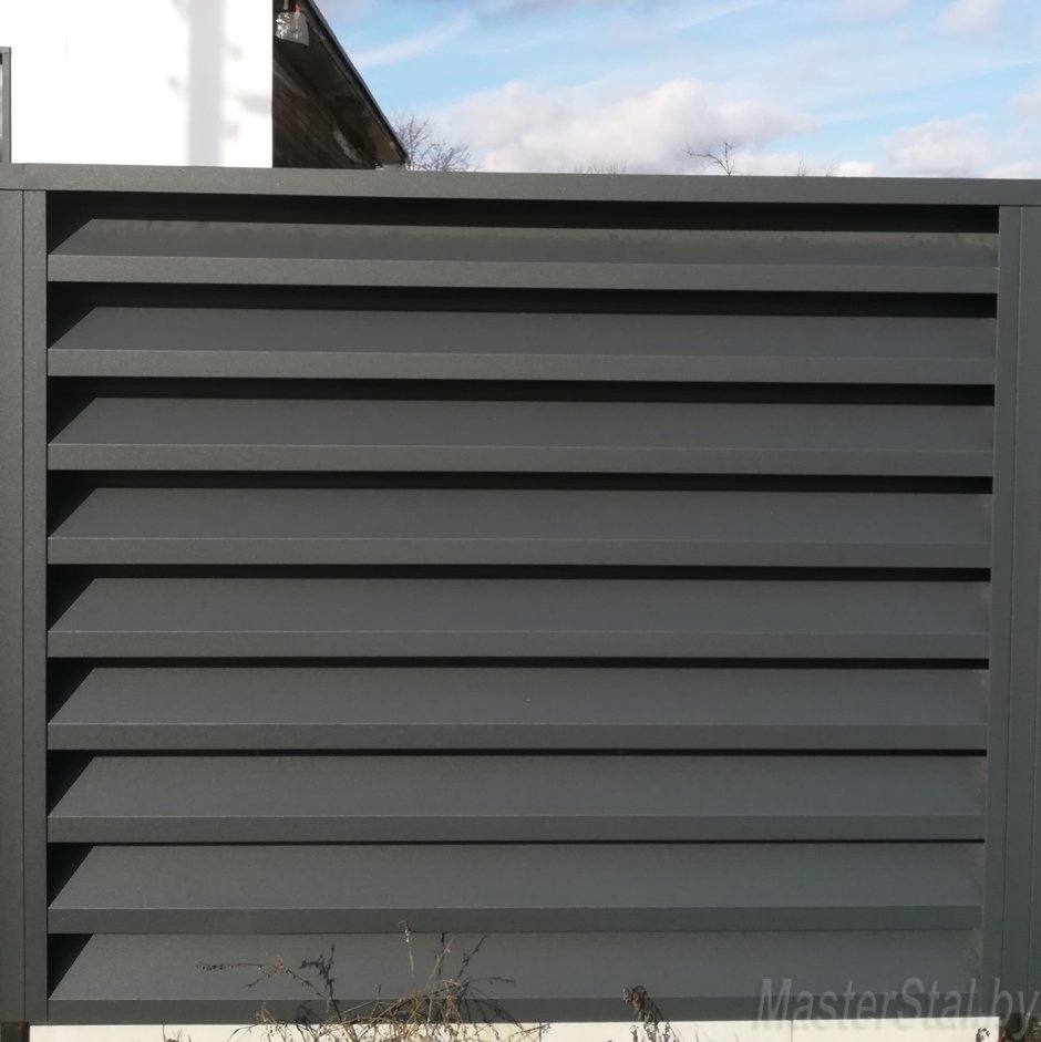 Ламель забора жалюзи "макси" 35x75x20 мм RAL 7024