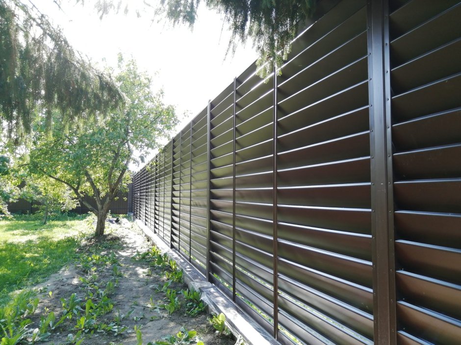Забор жалюзи металлические Гранд лайн