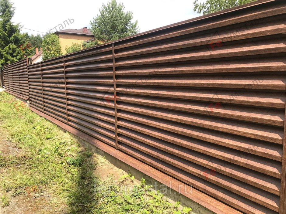 Забор жалюзи 7016 Grand line