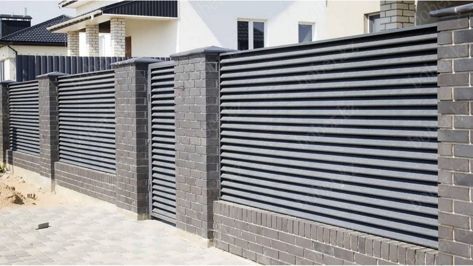 Секционный забор жалюзи ФС стандарт