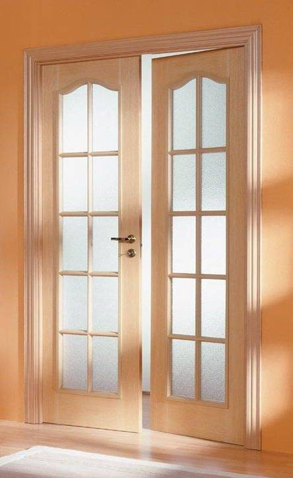 Двери распашные двустворчатые s25