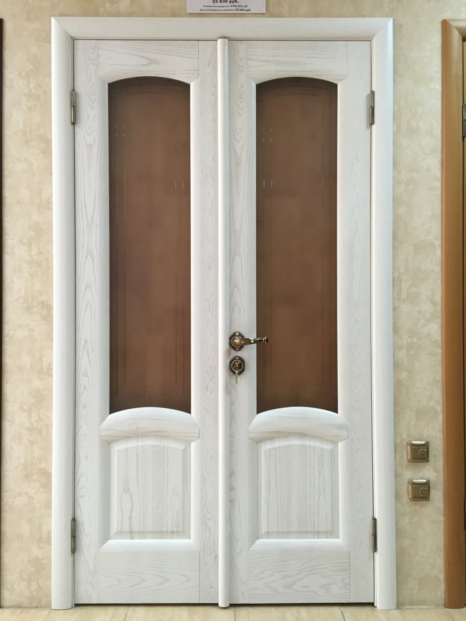 Двойные двери со стеклом