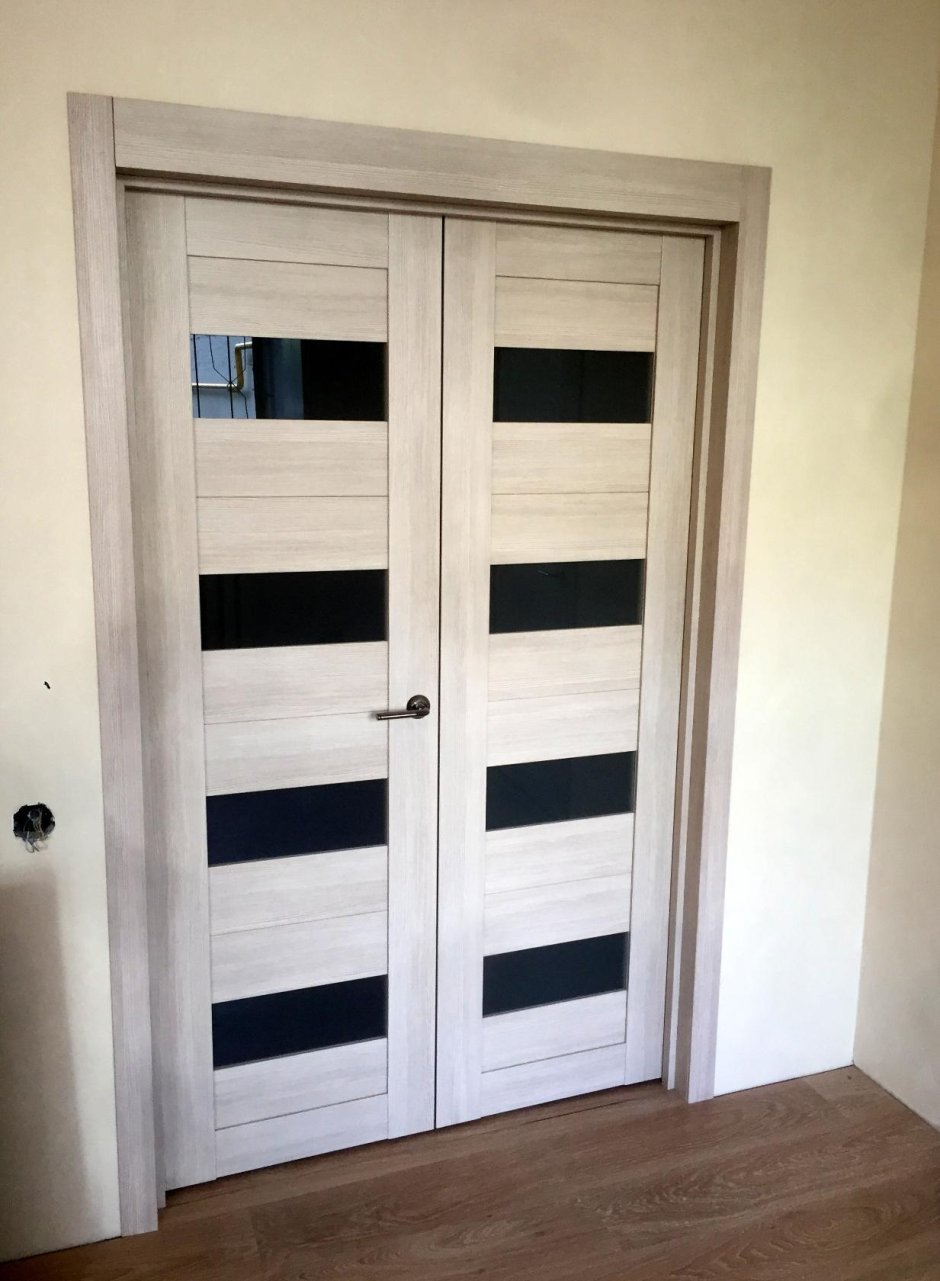 Двухстворчатые двери со стеклом