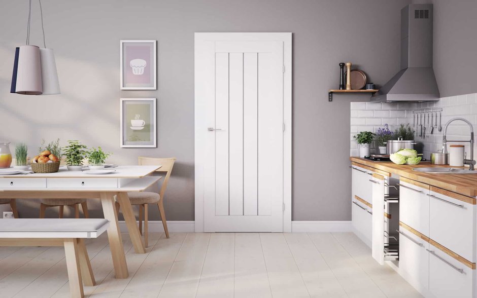 Сканди интерьер двери