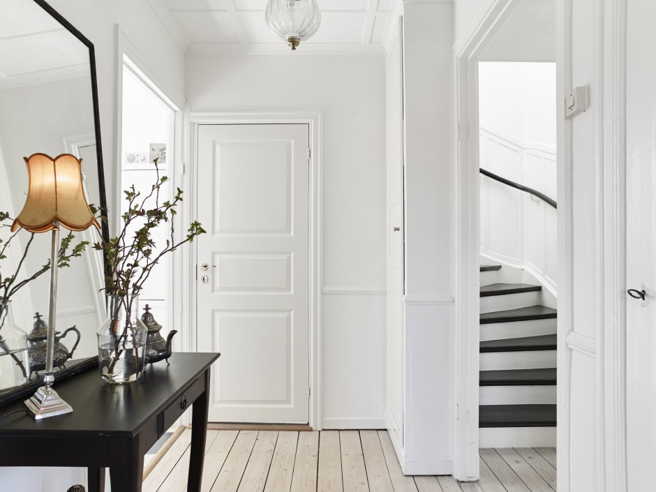 Сканди стиль белые двери