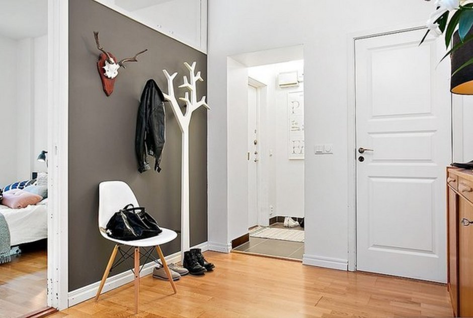 Белая прихожая Сканди