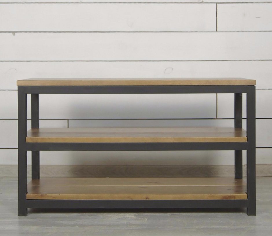 Консоль полка лофт металл черный 30 на 30