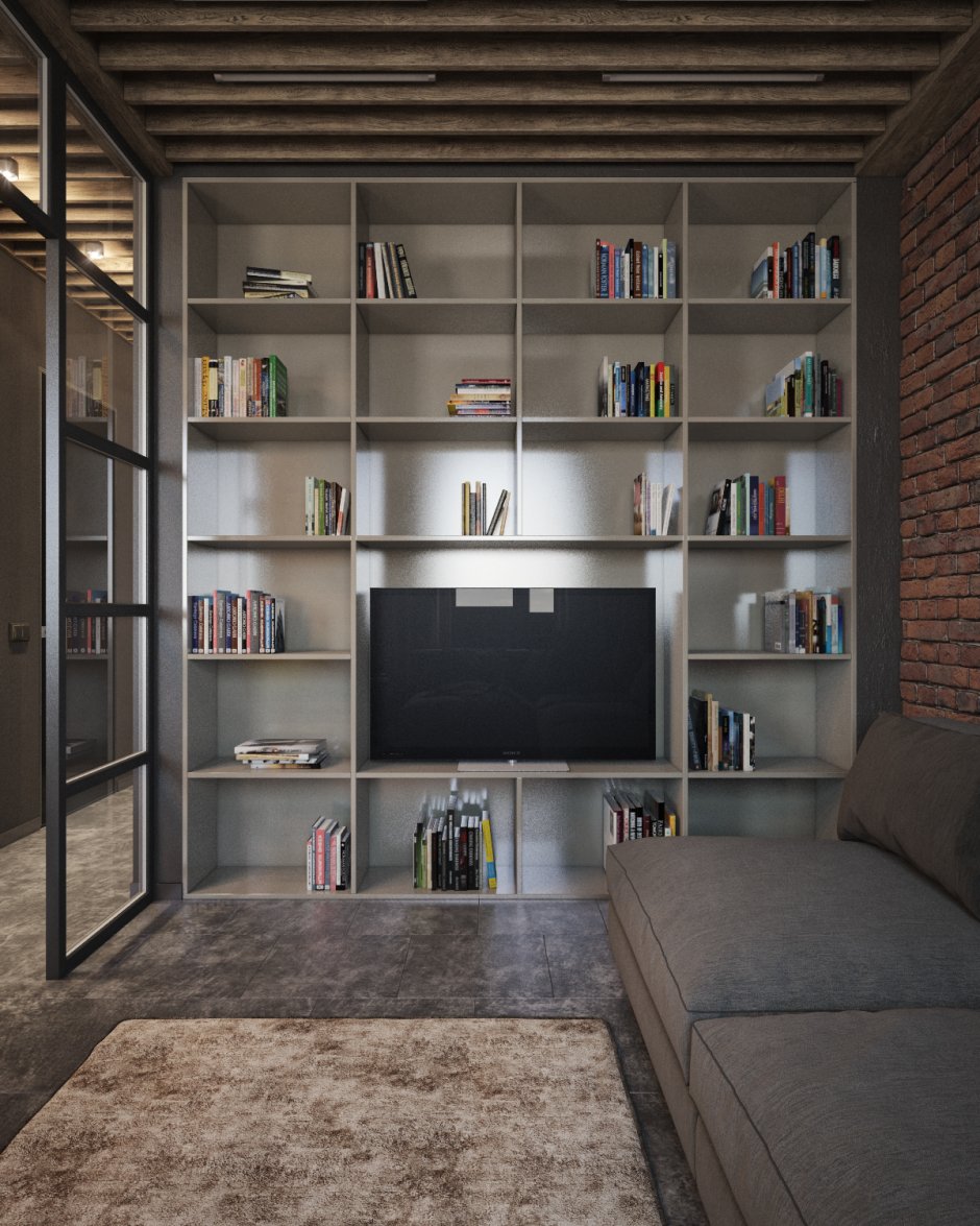 Стенка в стиле лофт