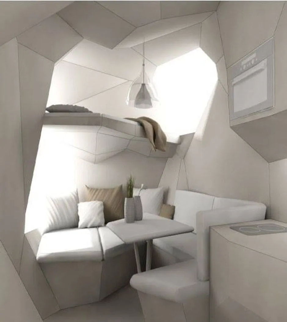 Комната в футуристическом стиле