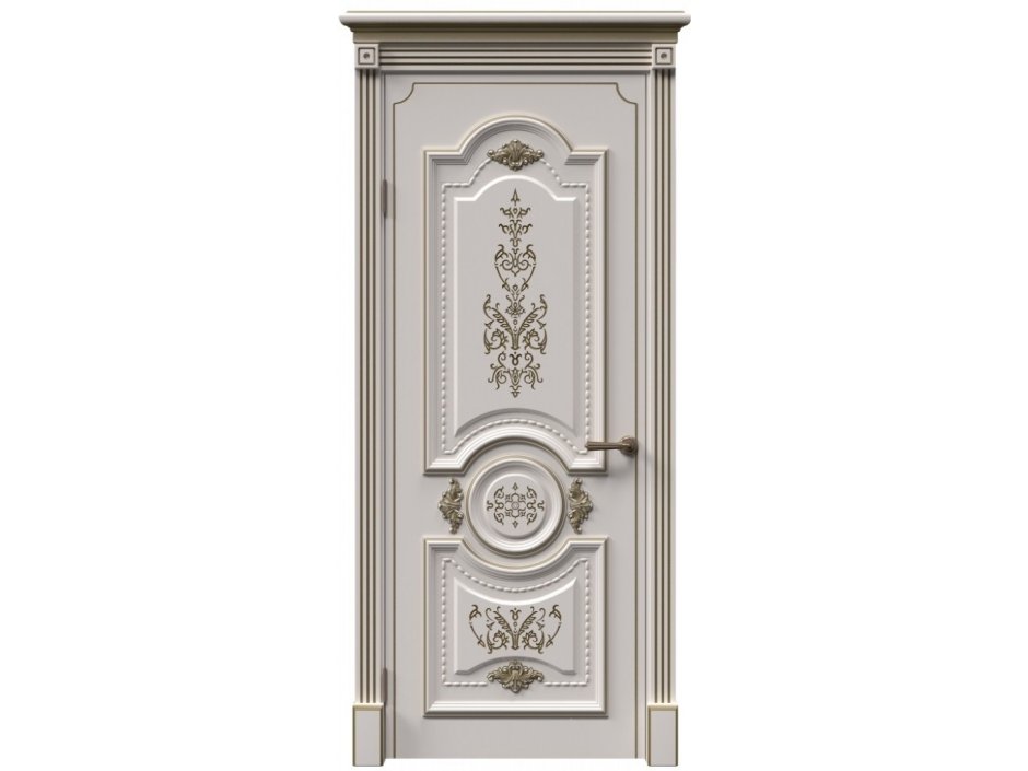 Дверь Каролина эмаль слоновая кость с патиной