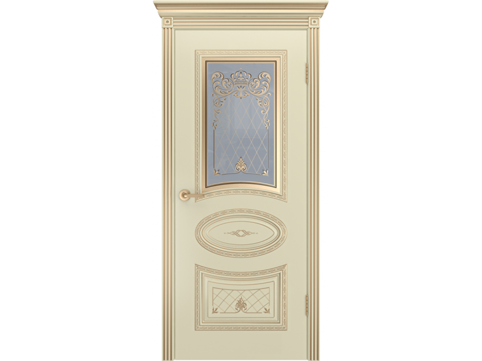 Дверь межкомнатная Версаль патина золото