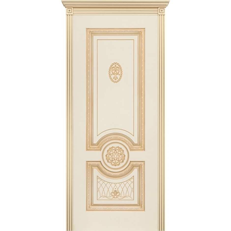 Кардинал 2000*800 ДГ эмаль слоновая кость патина золото