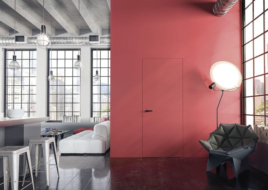 Межкомнатные двери в интерьере лофт