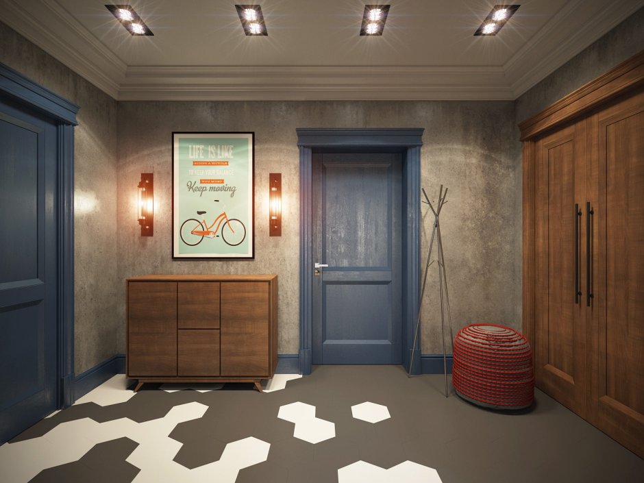 Двери в стиле лофт в интерьере