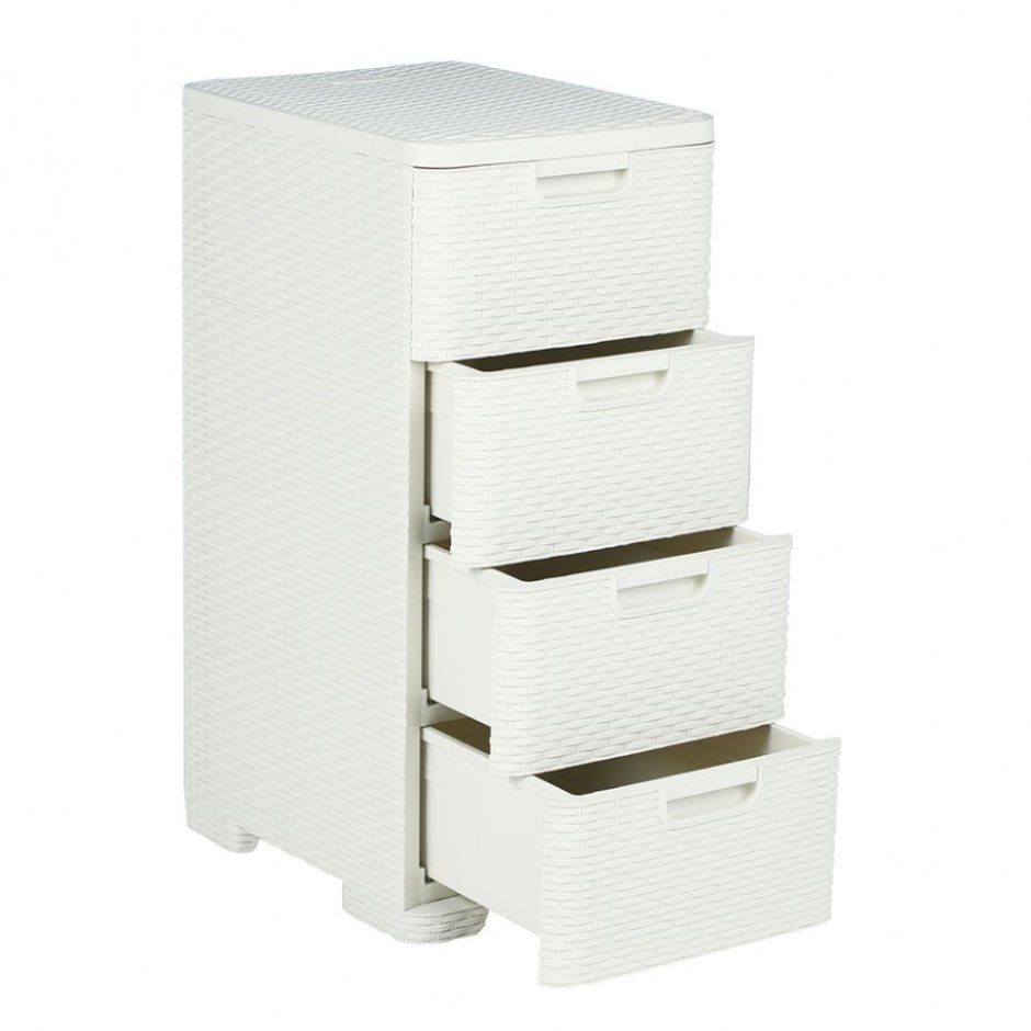 Комод плетенка, 3 ящ., 49.5х39.5x65 см, Элластик-пласт