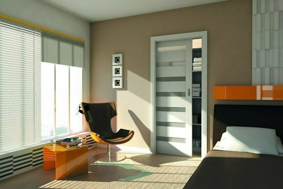 Сдвижная дверь в стену