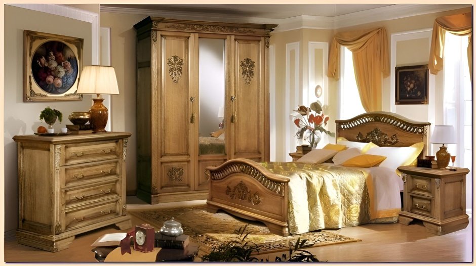Спальный гарнитур из дуба