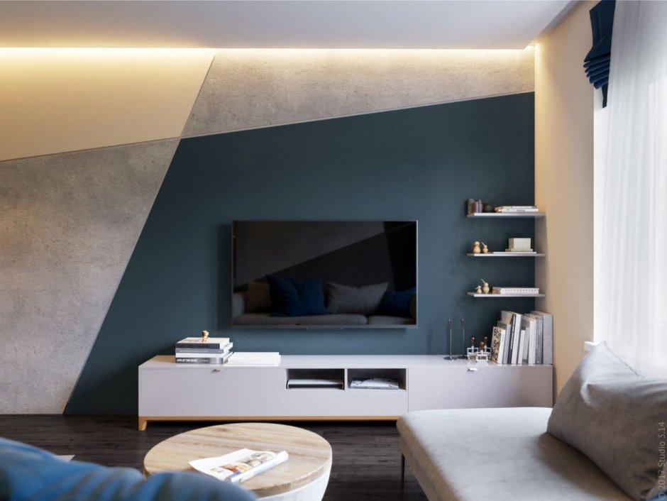 Стена с телевизором Минимализм