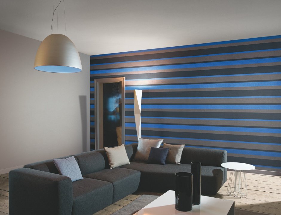 Полосатые стены в интерьере
