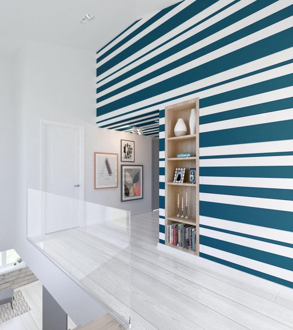 Горизонтальная полоска в интерьере