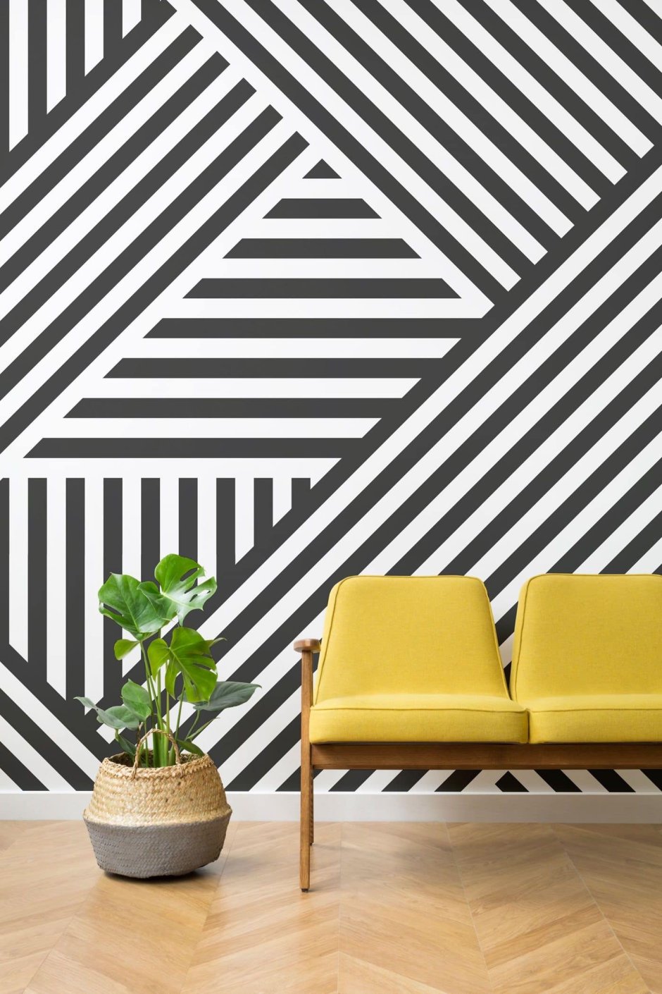 Геометрический декор стен