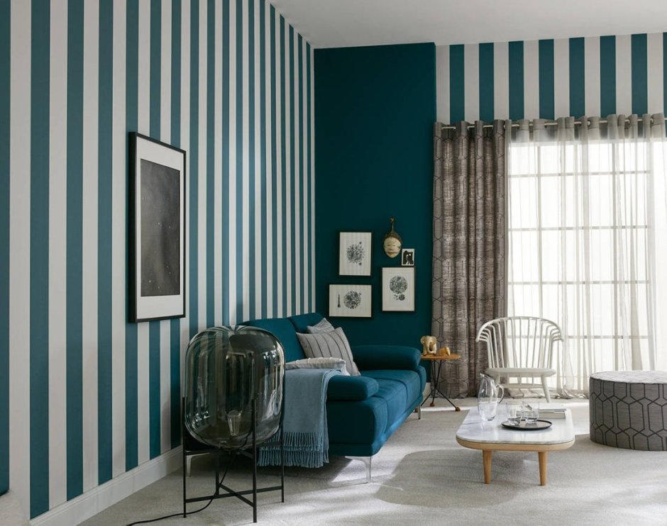 Вертикальная полоска в интерьере