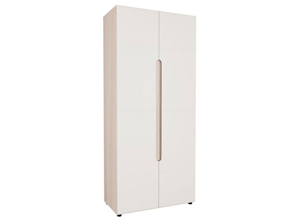 Шкаф 3-створчатый Палермо-3 ясень шимо светлый / белый глянец