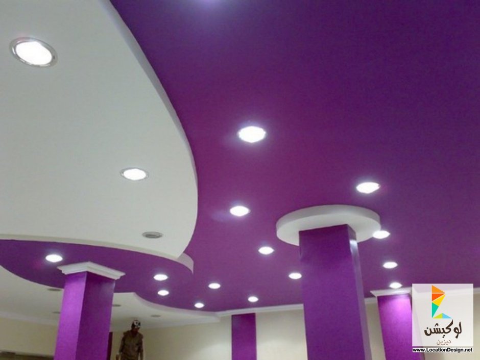 Фиолетовый натяжной потолок