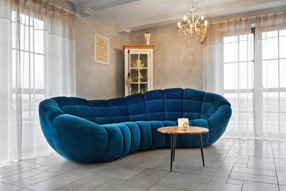 Диван Честер-3 Velvet Blue