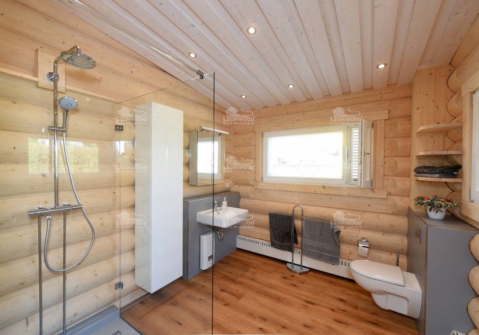 Душевая в деревянном доме