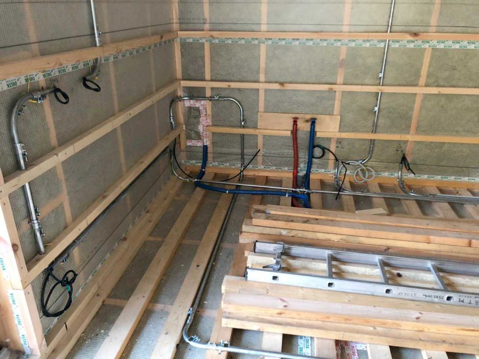 Коммуникации в каркасном доме