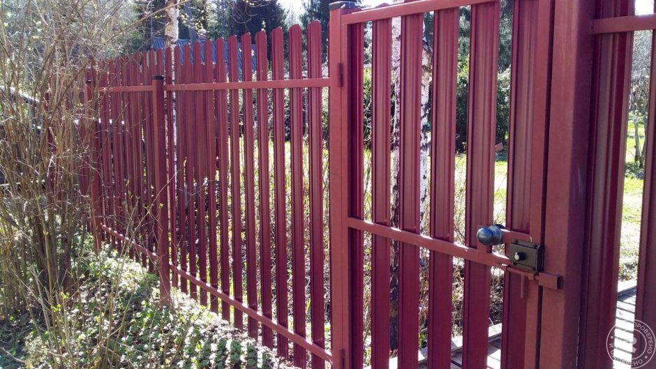 Калитка для забора из евроштакетника