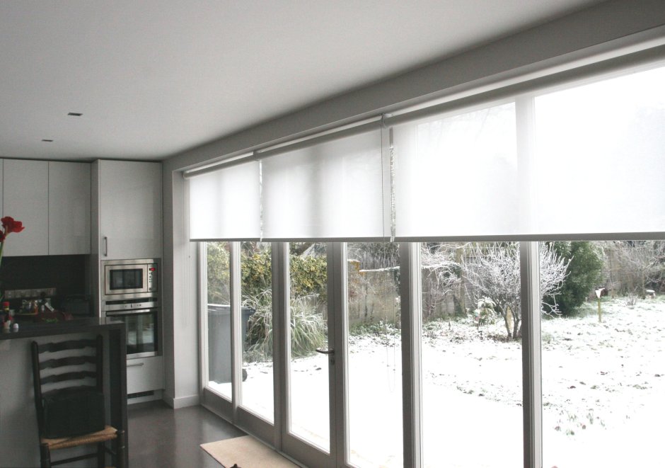 Рулонные шторы на панорамные окна
