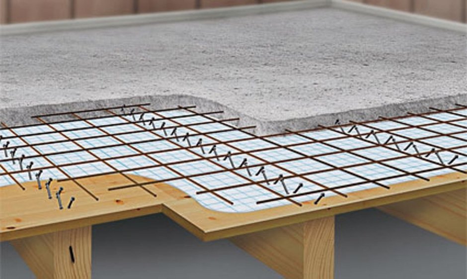 Композитные перекрытия дерево + бетон